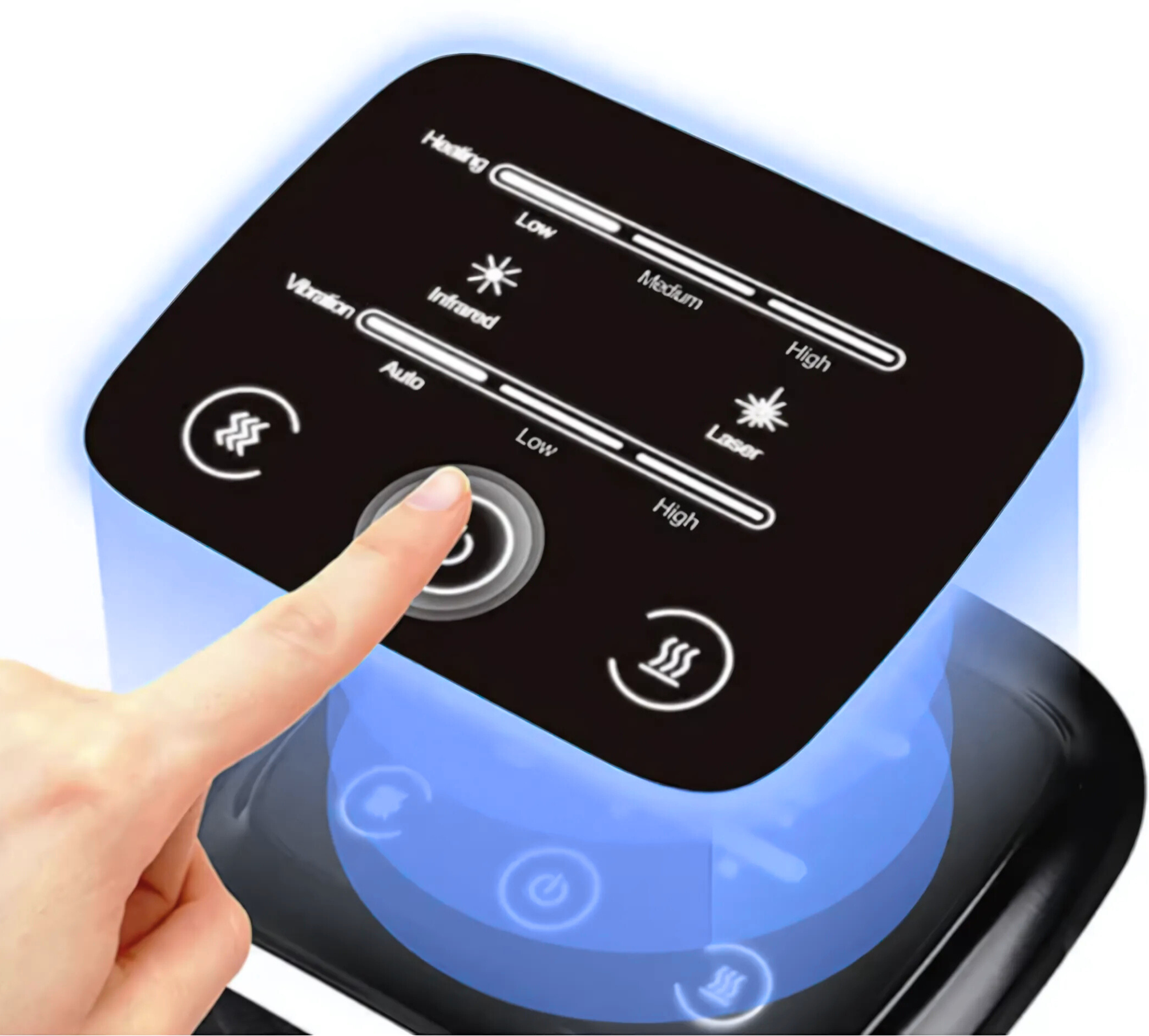 KneeEase massager intuitive LED touchscreen control